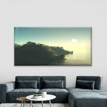Scenic lake Landscape Wall Art Canvas Office Home Room Framed 120x60cm