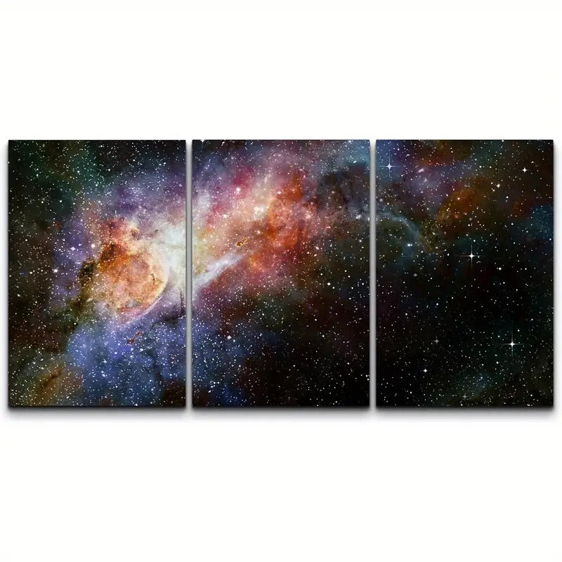 3pcs Beautiful Multicolored Modern Metal Print Ready to Hang Art - Bella Home Decor