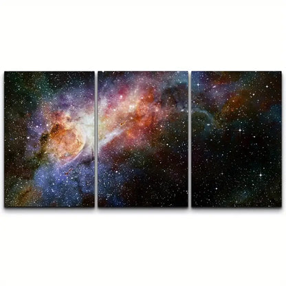 3pcs Beautiful Multicolored Modern Metal Print Ready to Hang Art - Bella Home Decor