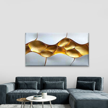 Abstract Irregular Block Wall Art Canvas Office Home Room Framed 120x60cm - Bella Home Decor