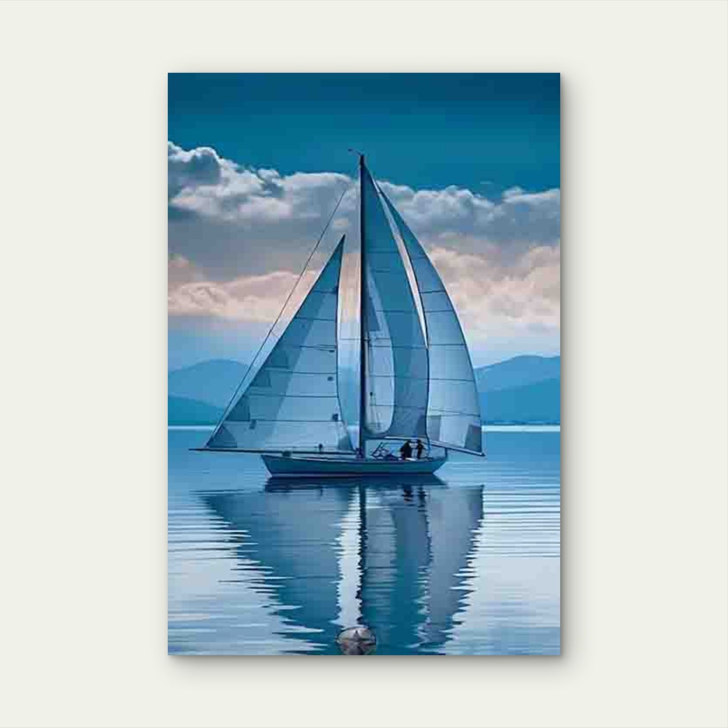 Sailboat Sojourn 60x90cm Metal Print Ready to Hang