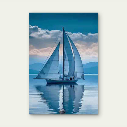 Sailboat Sojourn 60x90cm Metal Print Ready to Hang
