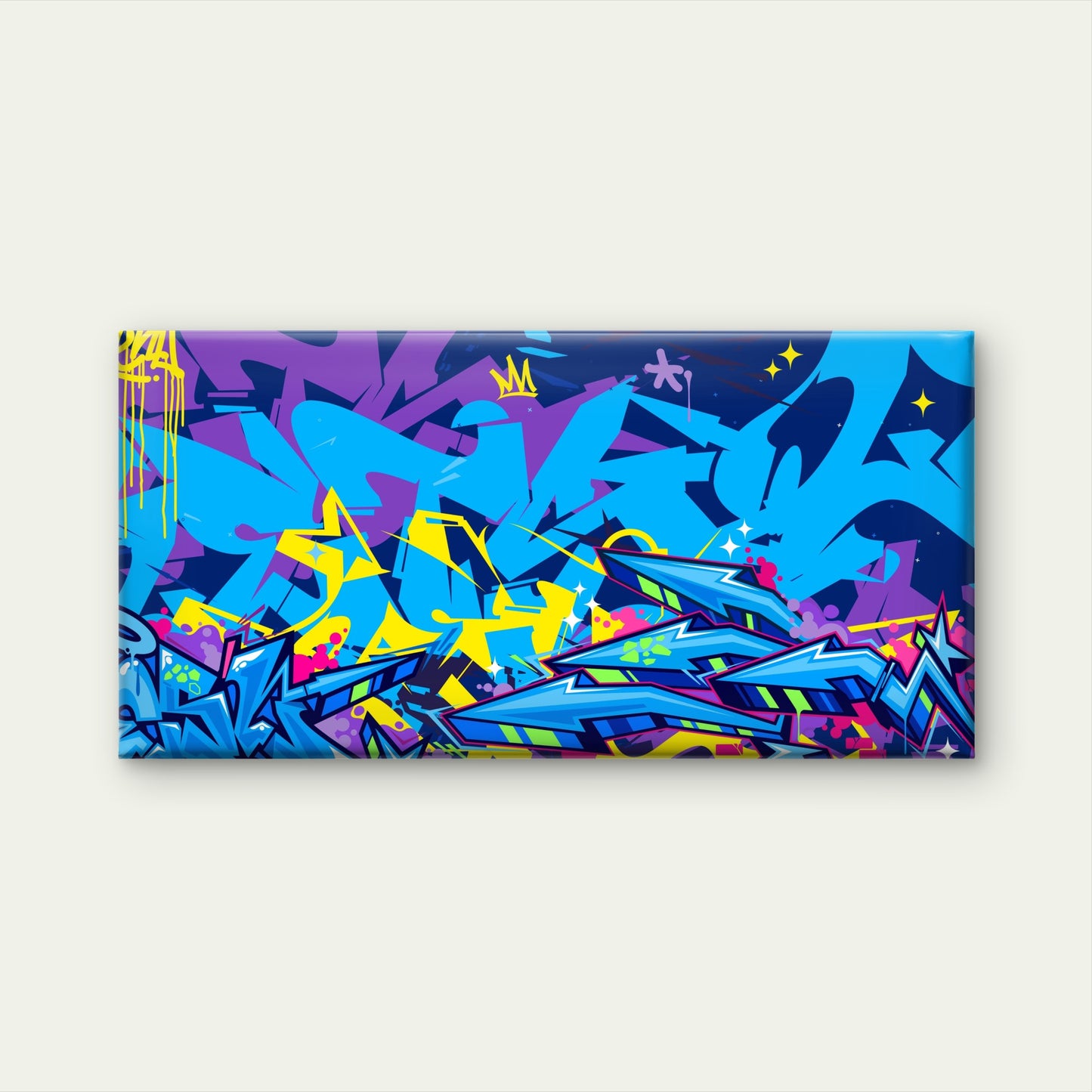 Graffiti Urban Hip Hop Culture Wall Art Canvas Office Home Framed 120x60cm