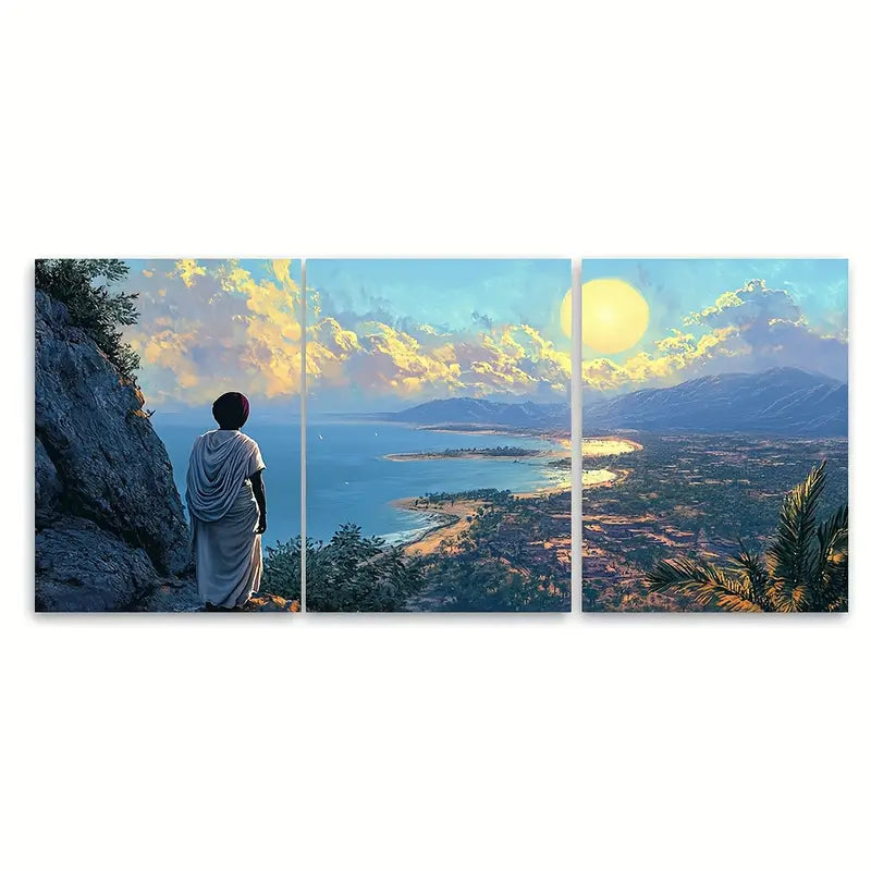 3pcs Hook Mount Metal Print Ready to Hang Art