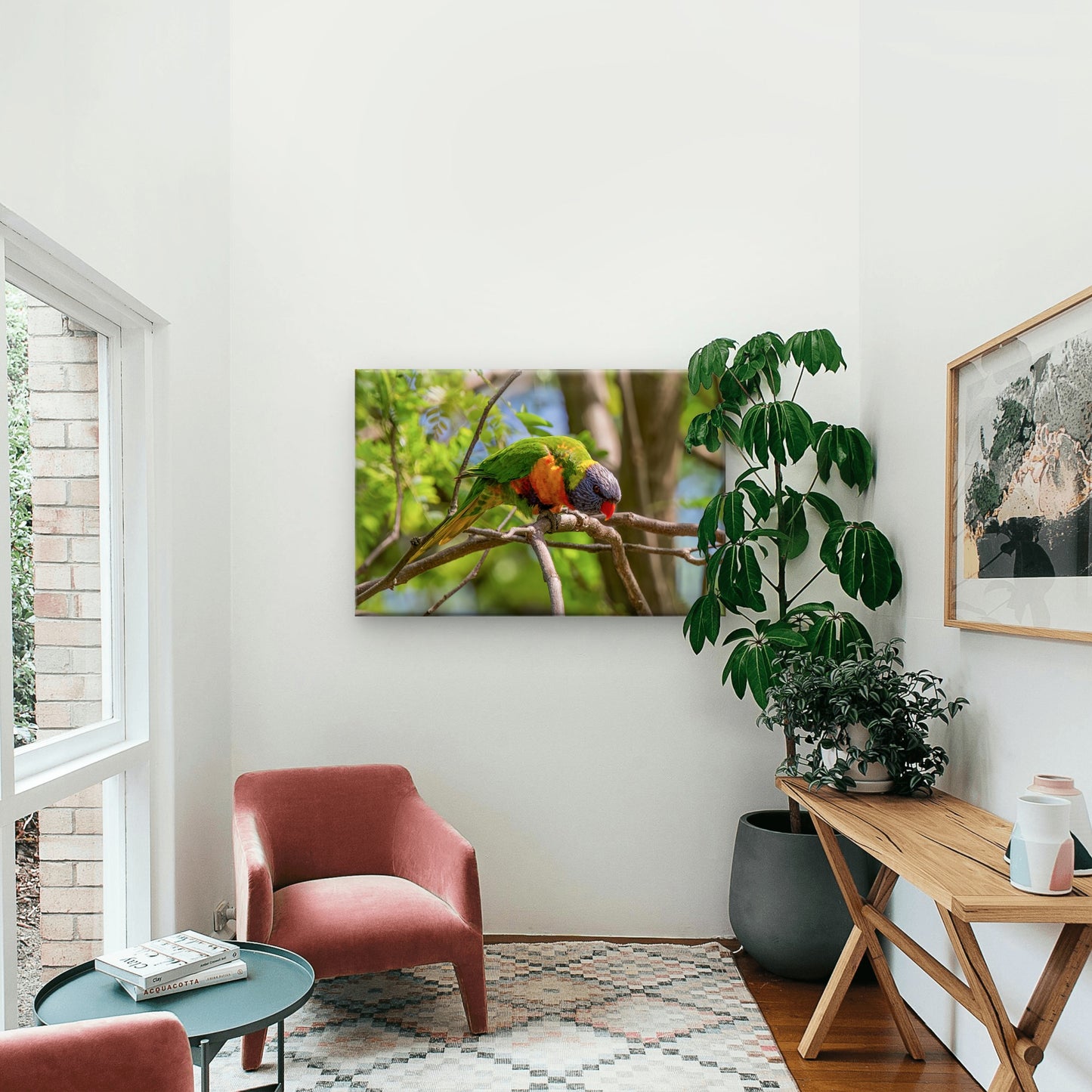 Vital Active Pollinator Rainbow Lorikeet Intact Forest Canopy Australia Wall Art Decor 100% Australian Made