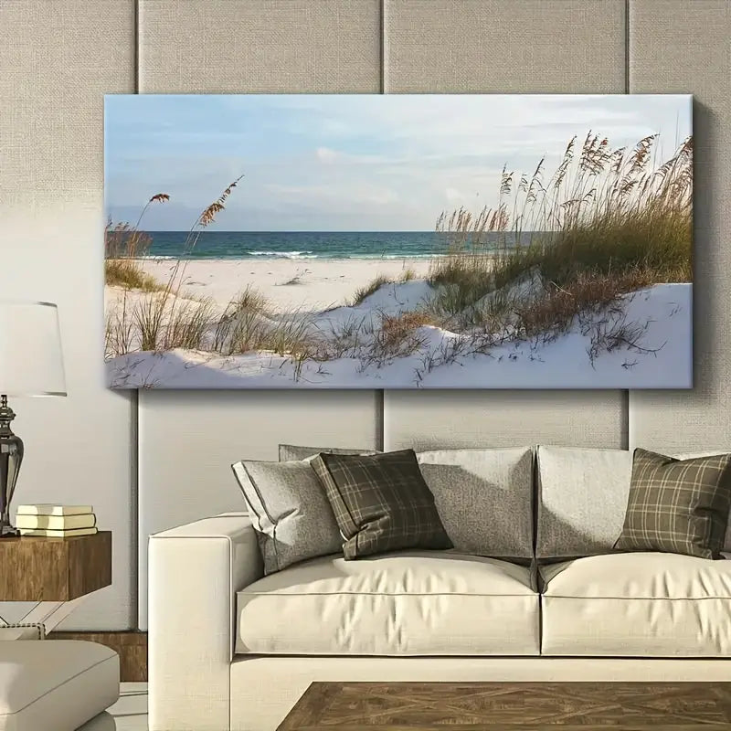 Beach  Scene wall canvas office home room framed 120x60cm - Bella Home Decor