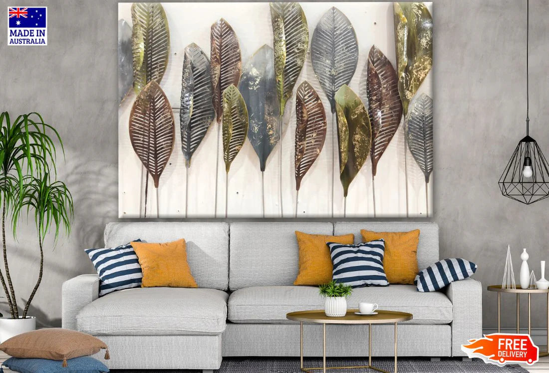 Leaves Abstract Design 90x60cm Print 100% Australian Made