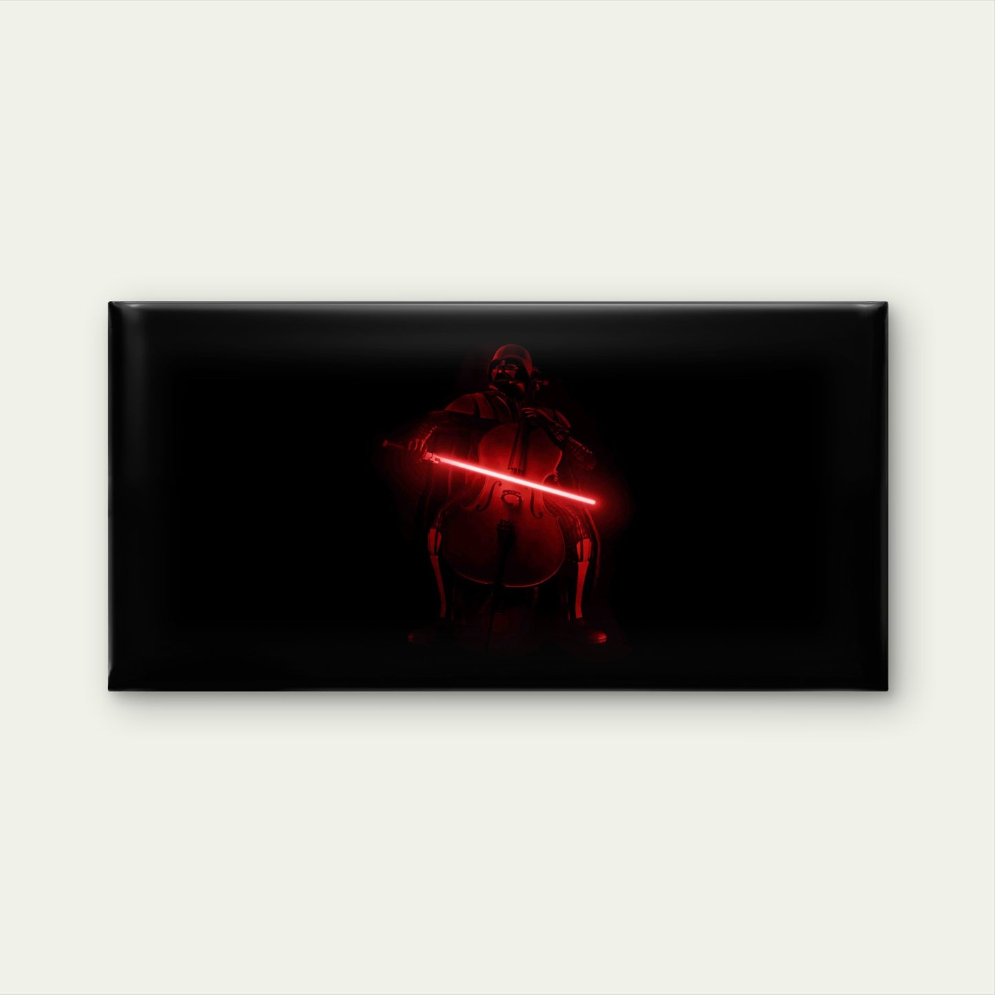 Dark Red Laser Musician Wall Art Canvas Office Home Room Framed 120x60cm