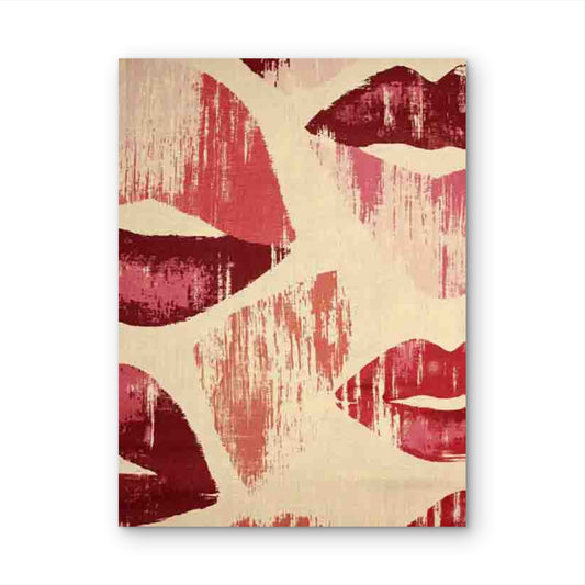 Vintage Kiss Art Bold Red Lips Design 60x90cm Metal Print Ready to Hang