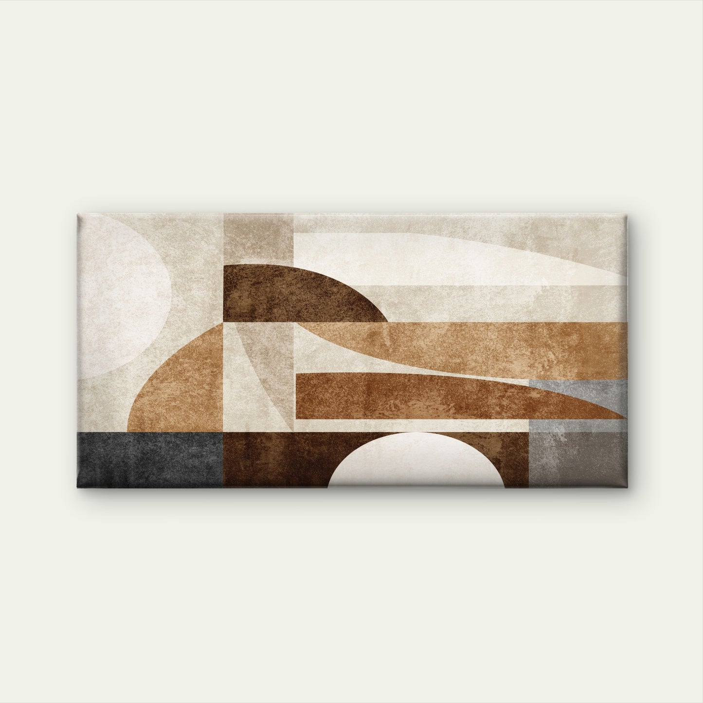 Modern Mid Century Geometric Shape Wall Art Canvas Office Home Framed 120x60cm
