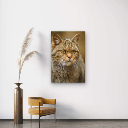 European Wildcat Beautiful Nature Habitat 60x90cm Metal Print Ready to Hang