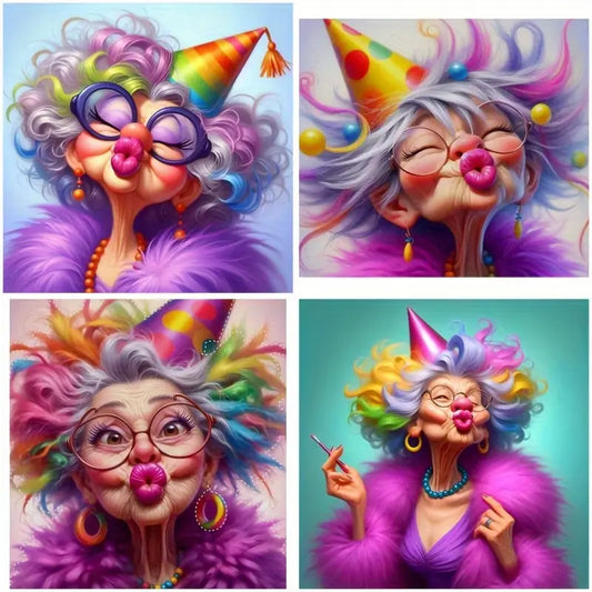 4pcs Glowing Animal Patterns  Wall Art Canvas Framed