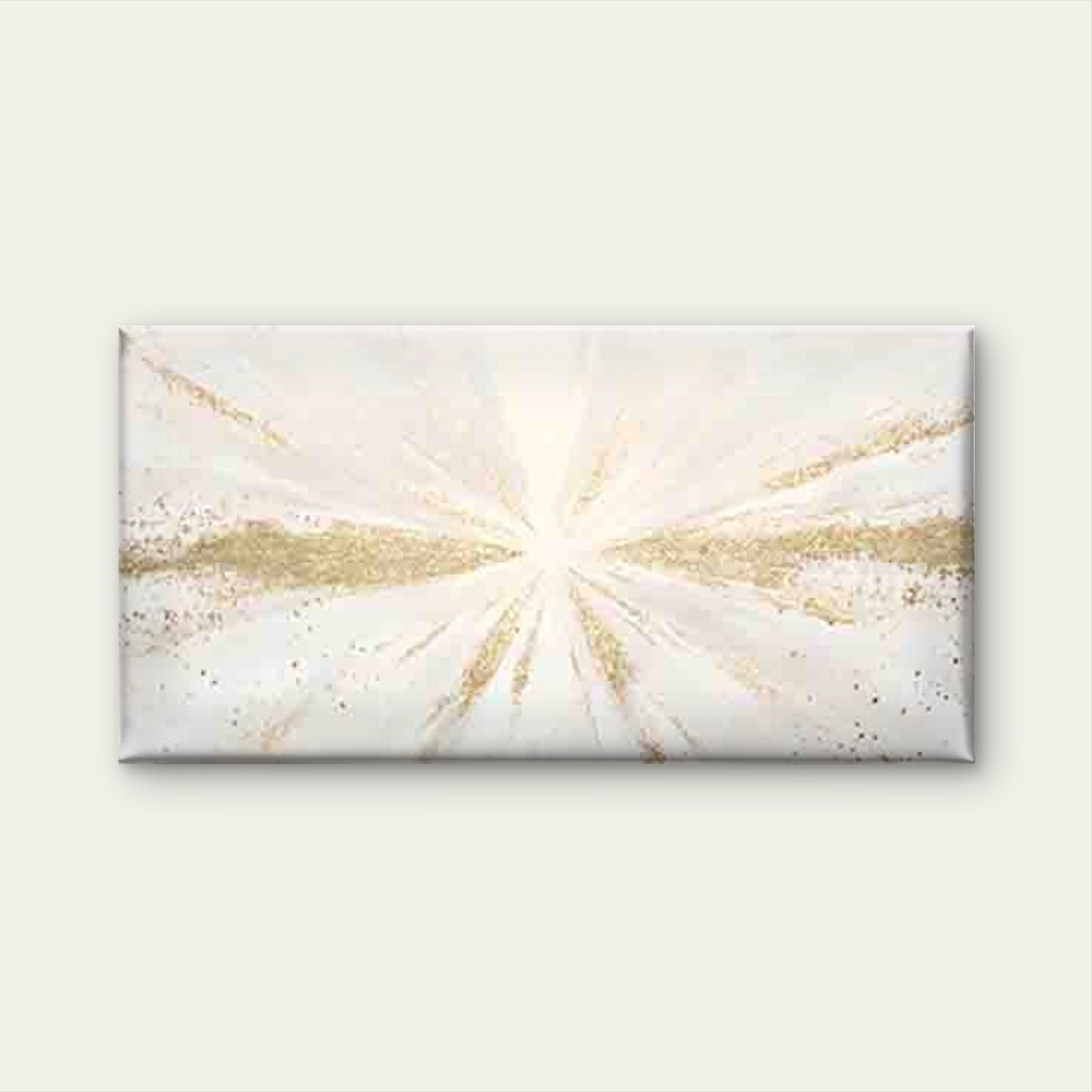White Base with Golden Powder Wall Art Canvas Office Home Room Framed 120x60cm - Bella Home Decor