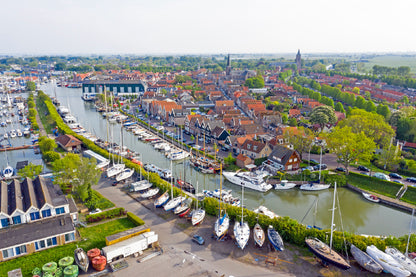 Monnickendam City In Netherlands Glass Framed Wall Art, Ready to Hang Quality Print