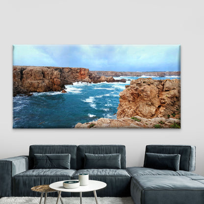 Seascape View On Wonderful Surf Wall Art Canvas Office Home Room Framed 120x60cm