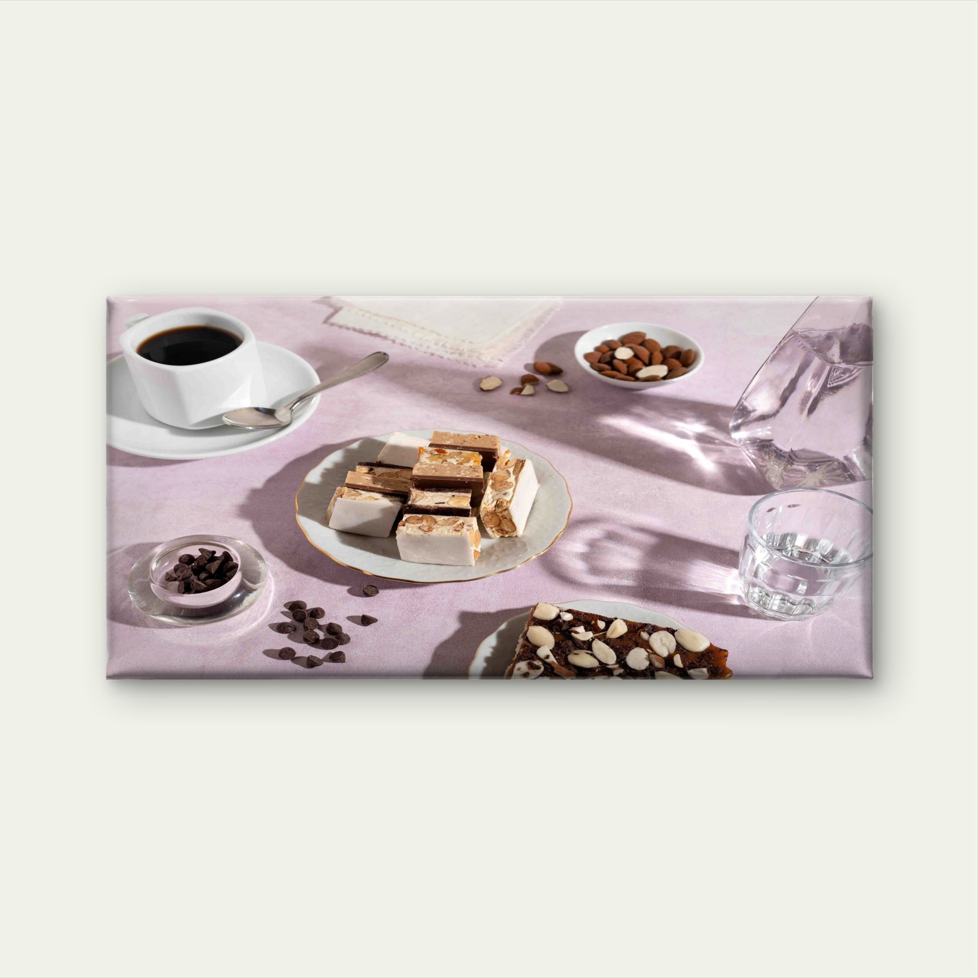 Delicious Dessert Coffee Cup Wall Art Canvas Office Home Room Framed 120x60cm - Bella Home Decor