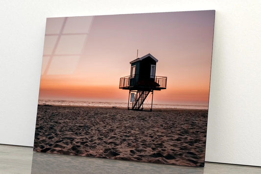 Colorful Sunset on The Beach, Langeoog, North Sea Acrylic Glass Print Tempered Glass Wall Art 100% Made in Australia Ready to Hang