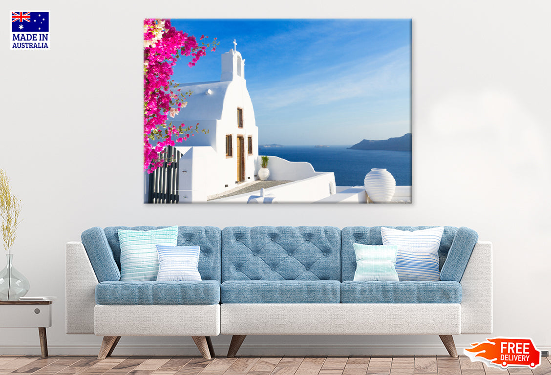 Santorini island house Greece Print 100% Australian Made