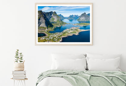 A Scenic View of Lofoten on the Water with Mountains Home Decor Premium Quality Poster Print Choose Your Sizes