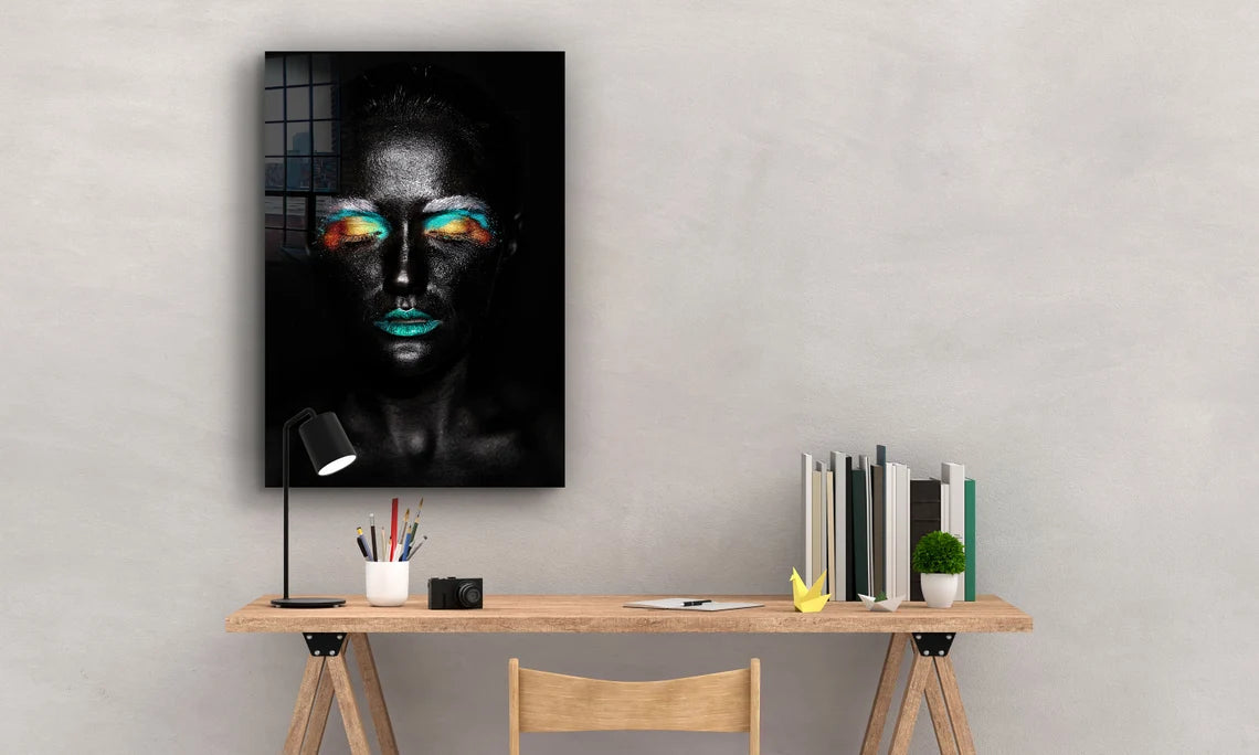 Black Woman Abstract UV Direct Aluminum Print Australian Made Quality