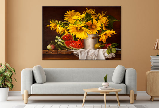 Sunflowers and Watermelon Wall Art Decor 100% Australian Made