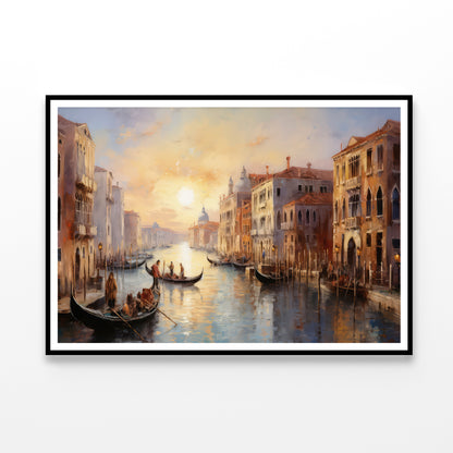 View of a Canal with Boats and Buildings Home Decor Premium Quality Poster Print Choose Your Sizes