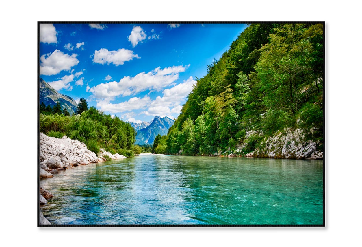 Oca River And Alps Mountain View  Home Decor Premium Quality Poster Print Choose Your Sizes