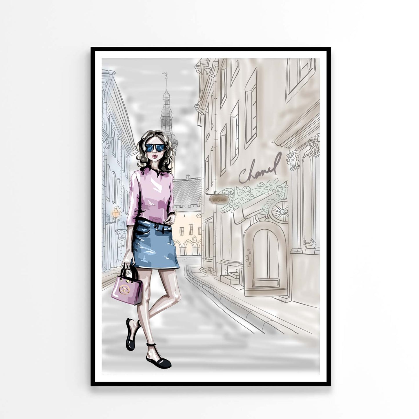 Elegant Fashion Store Art with Stylish Girl Design Home Decor Premium Quality Poster Print Choose Your Sizes