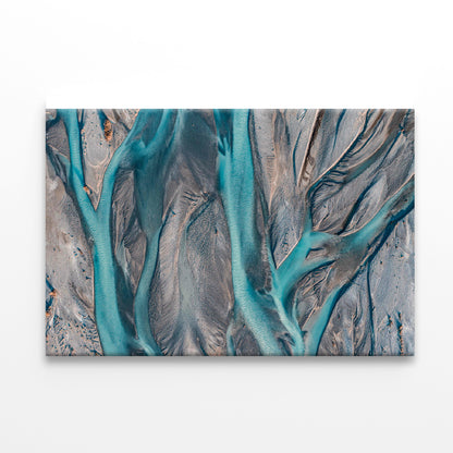 Blue Braided River in New Zealand Print 100% Australian Made - Bella Home Decor