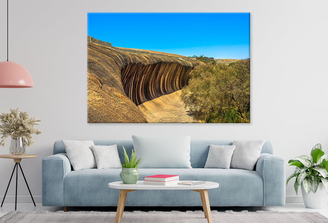 Wave Rock Western Australia Aerial View Wall Art Decor 100% Australian Made
