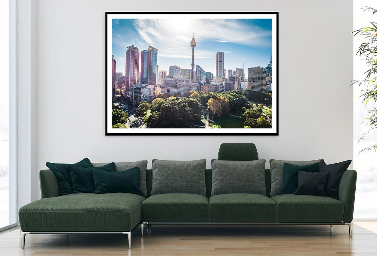 Drone View In Sydney Cityscape Home Decor Premium Quality Poster Print Choose Your Sizes