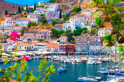 View of the Amazing Hydra Island Greece Home Decor Premium Quality Poster Print Choose Your Sizes