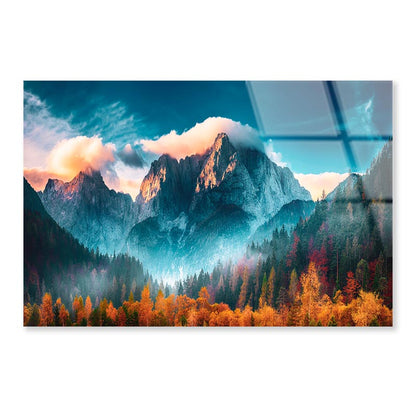 Triglav Mountain Peak at Sunrise  Acrylic Glass Print Tempered Glass Wall Art 100% Made in Australia Ready to Hang