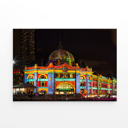 Flinders Street Station Melbourne Scenic Wall Art Decor 100% Australian Made