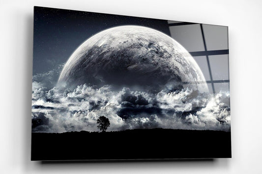 Night Moon View Acrylic Glass Print Tempered Glass Wall Art 100% Made in Australia Ready to Hang