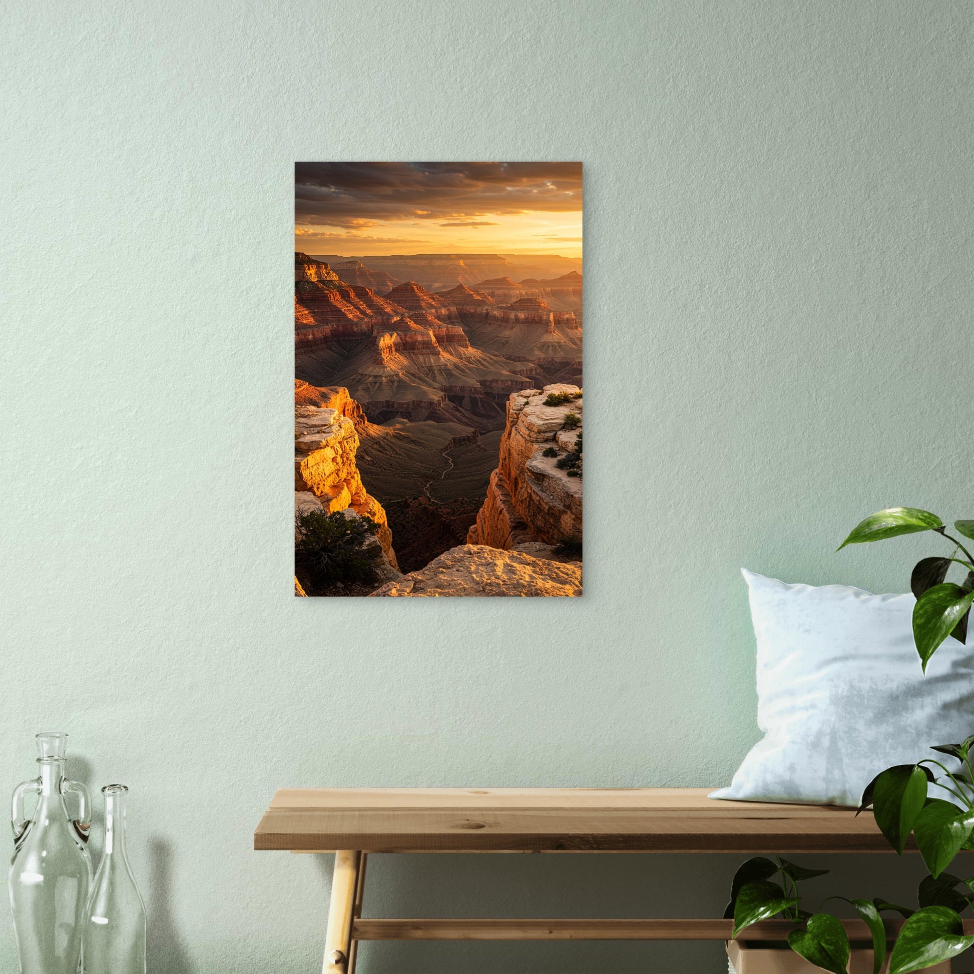 Grand Canyon National Park Sunset View 60x90cm Metal Print Ready to Hang - Bella Home Decor