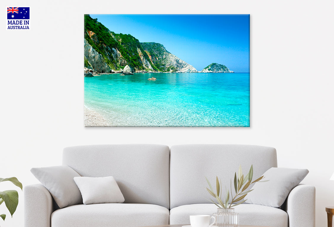 Petani Beach Kefalonia Island Greece Wall Art Decor 100% Australian Made