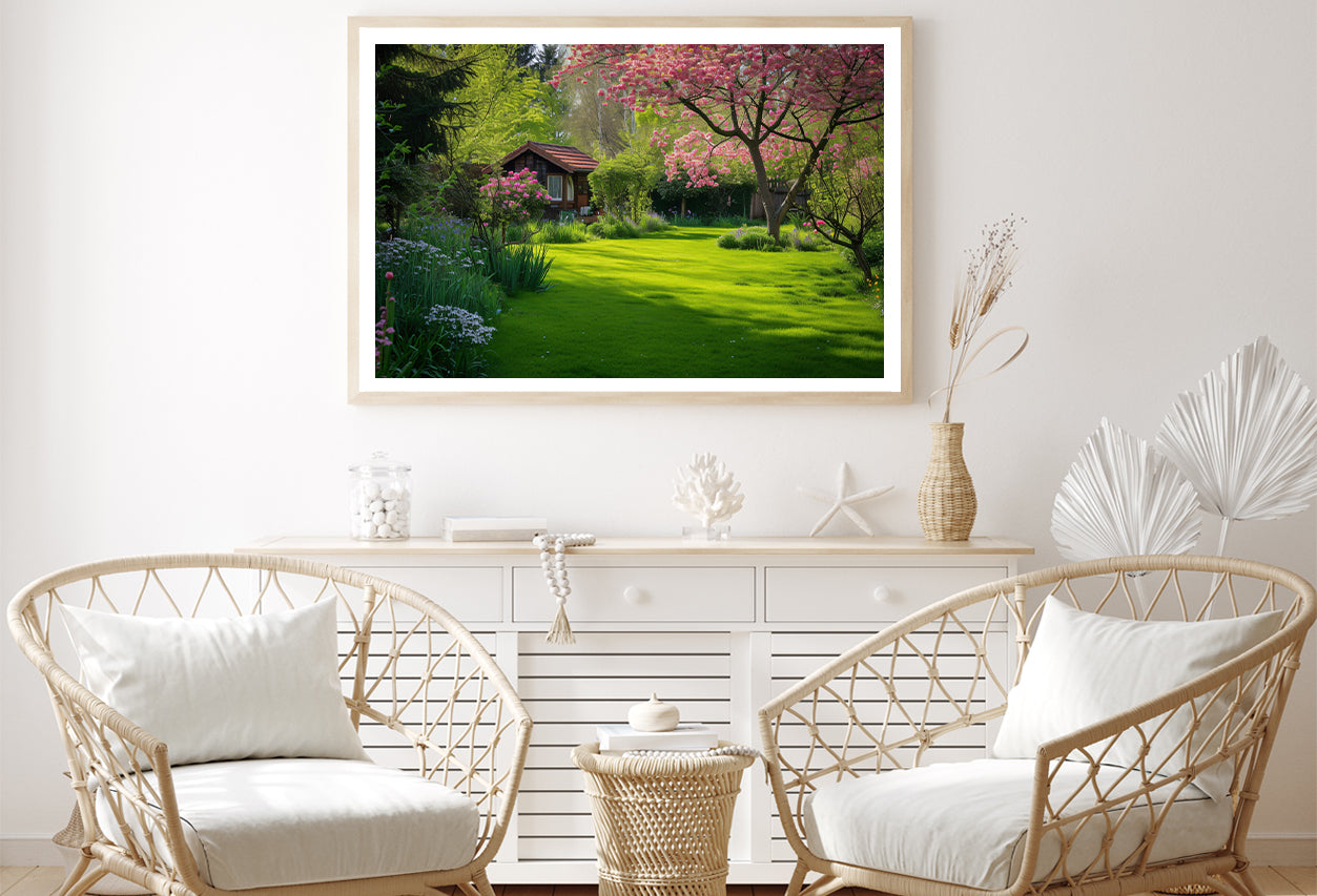 View of Garden in Natural Spring Home Decor Premium Quality Poster Print Choose Your Sizes