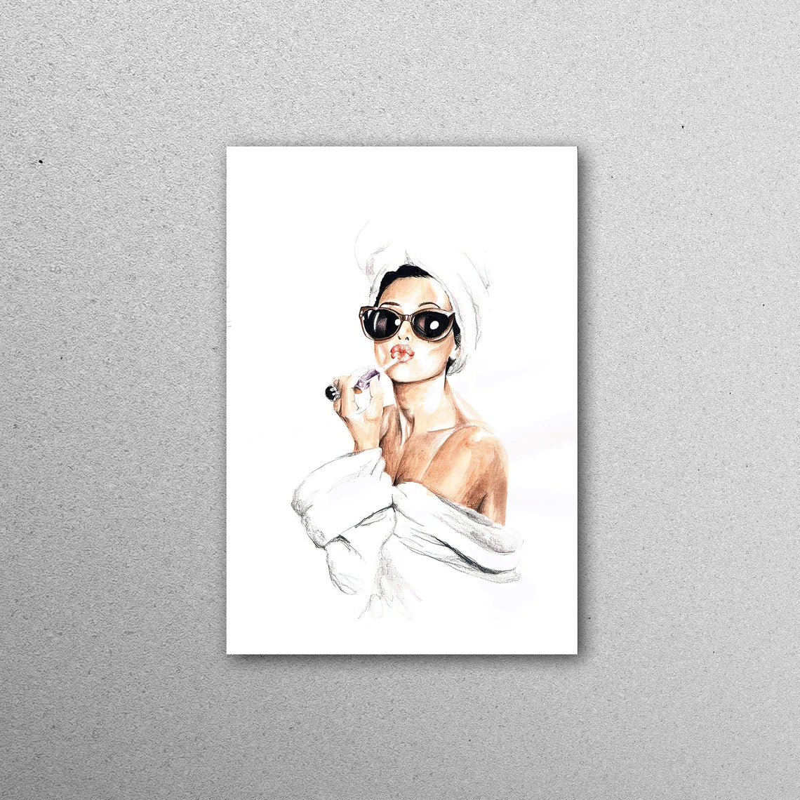 Audrey Hepburn Style Wall Art Acrylic Glass Print Tempered Glass Wall Art 100% Made in Australia Ready to Hang