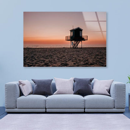 Colorful Sunset on The Beach, Langeoog, North Sea Acrylic Glass Print Tempered Glass Wall Art 100% Made in Australia Ready to Hang