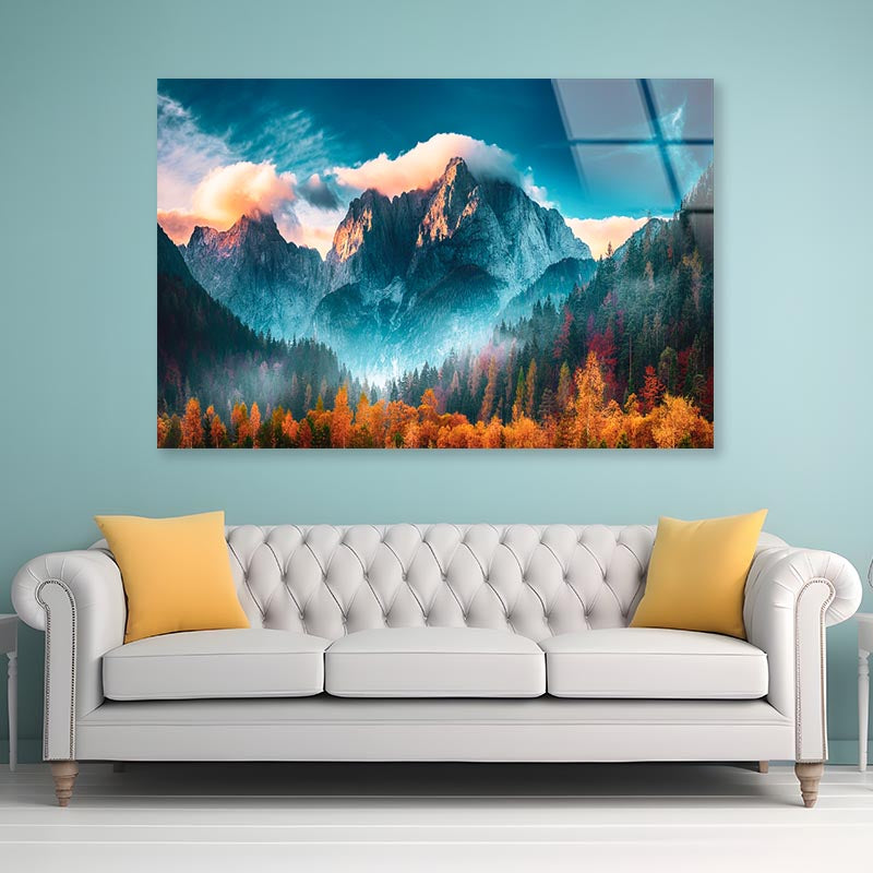 Triglav Mountain Peak at Sunrise  Acrylic Glass Print Tempered Glass Wall Art 100% Made in Australia Ready to Hang