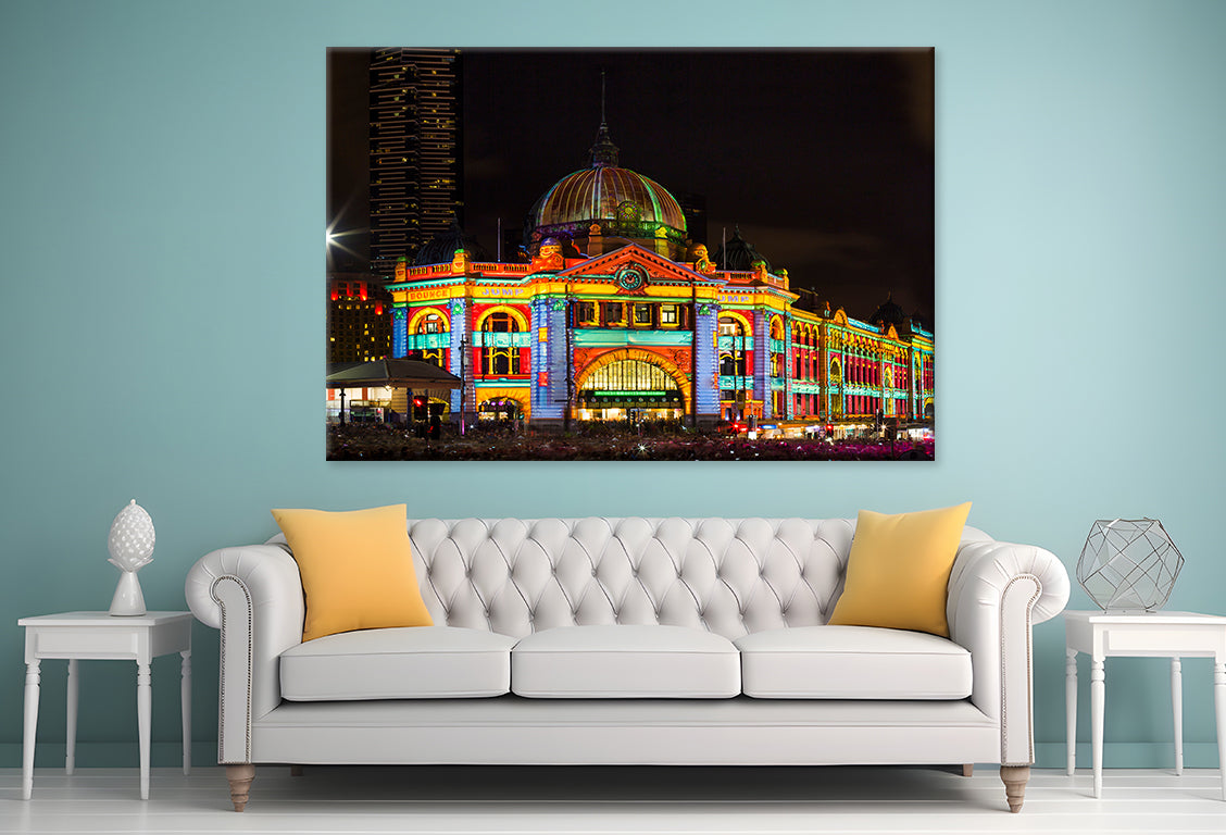 Flinders Street Station Melbourne Scenic Wall Art Decor 100% Australian Made