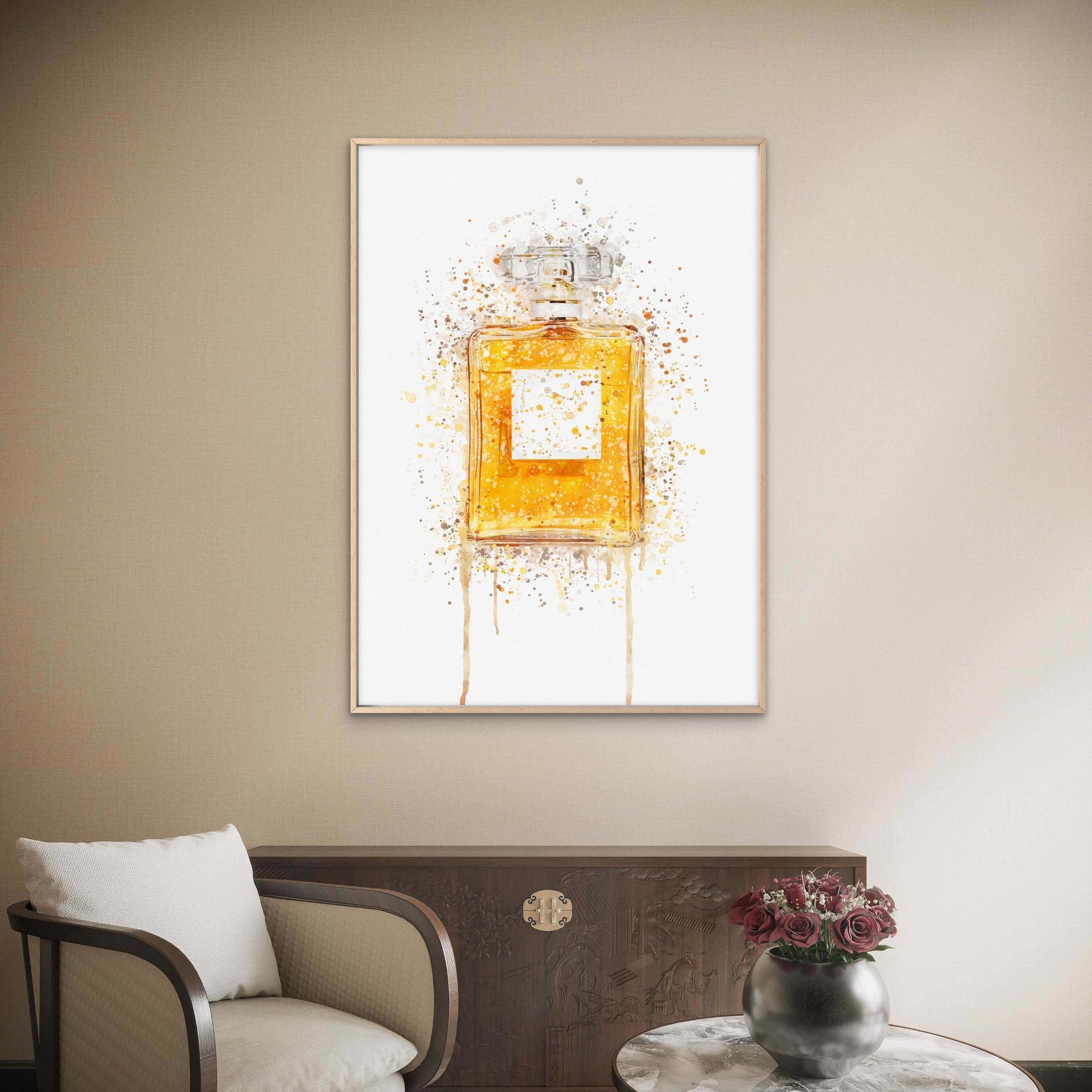 Yellow Fragrance Perfume Bottle Fashion Home Decor Premium Quality Poster Print Choose Your Sizes - Bella Home Decor