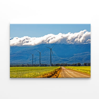 Wind Turbines and Heavy Clouds Print 100% Australian Made - Bella Home Decor
