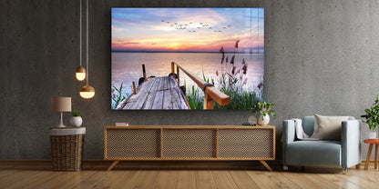 Lake Sunset Scenery UV Direct Aluminum Print Australian Made Quality