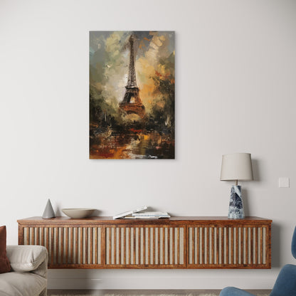 Paris Eiffel Tower Oil Painting 40x60cm Metal Print Ready to Hang