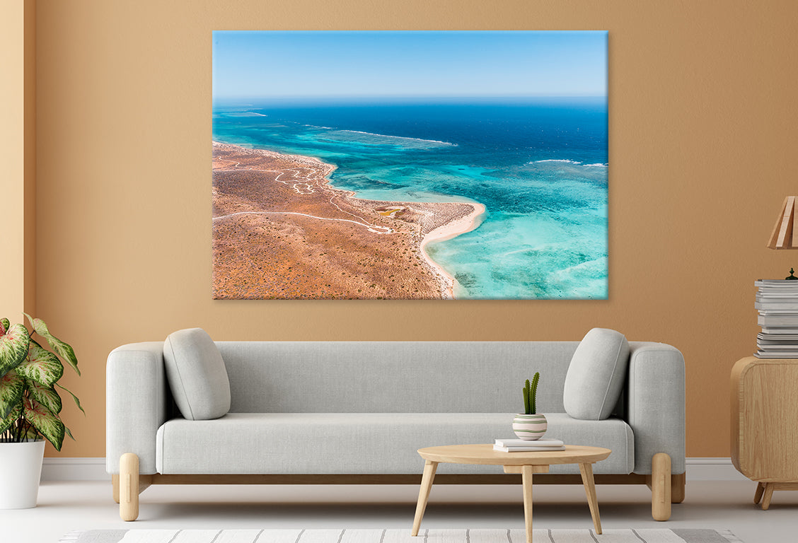 Ningaloo Reef Western Australia Coral Coast Aerial Wall Art Decor 100% Australian Made