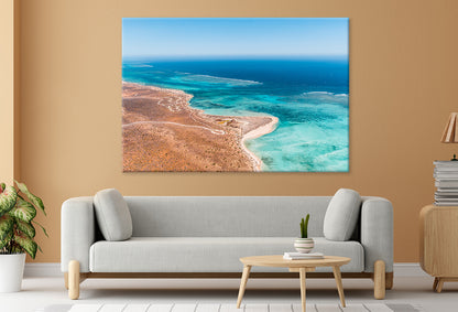 Ningaloo Reef Western Australia Coral Coast Aerial Wall Art Decor 100% Australian Made