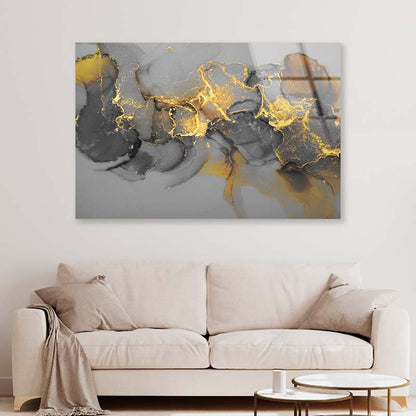 Black Blot Painting Acrylic Glass Print Tempered Glass Wall Art 100% Made in Australia Ready to Hang