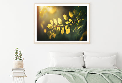 Morning Sunshine, Branch and Leaf Home Decor Premium Quality Poster Print Choose Your Sizes